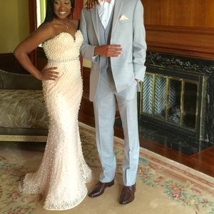 PROM DRESS: GIOVANNI pearl beaded-soft pink.